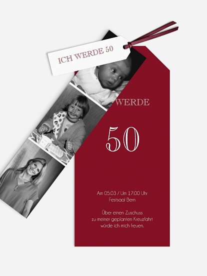 Einladung 50. Geburtstag Bildergeschichte