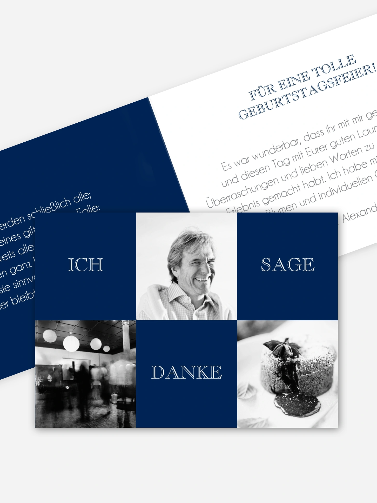 Dankeskarte Geburtstag Bildergeschichte