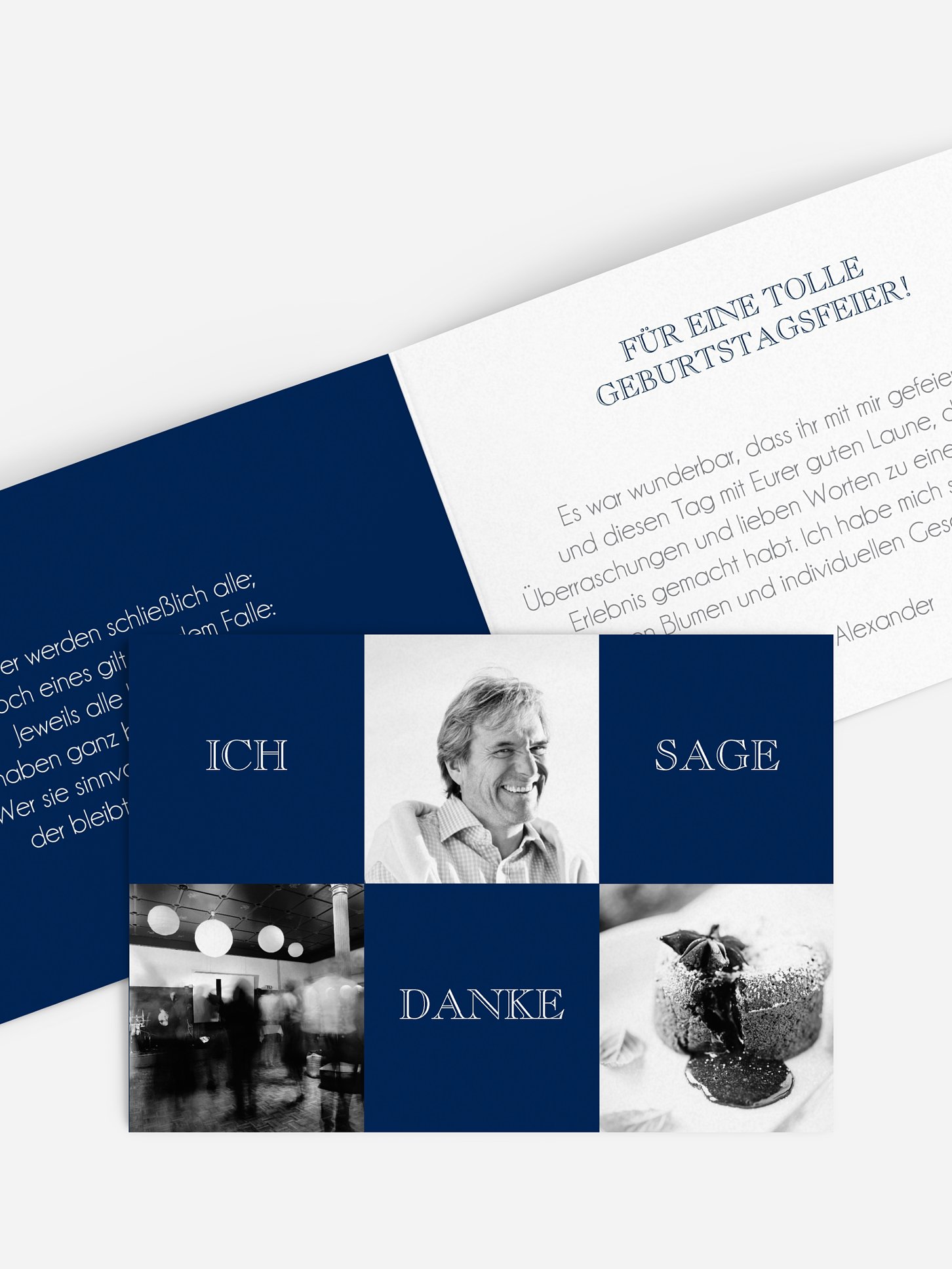 Dankeskarte Geburtstag Bildergeschichte
