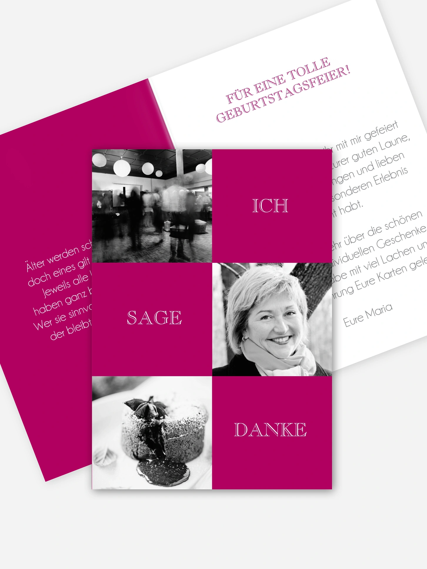 Dankeskarte Geburtstag Bildergeschichte