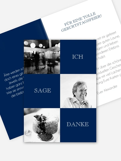 Dankeskarte Geburtstag Bildergeschichte