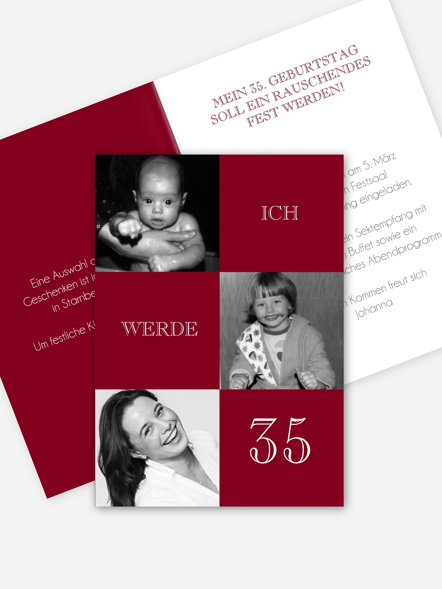 Geburtstagseinladung Bildergeschichte