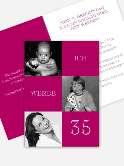 Geburtstagseinladung Bildergeschichte