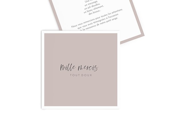 carte remerciement naissance personnalisee pour dire merci