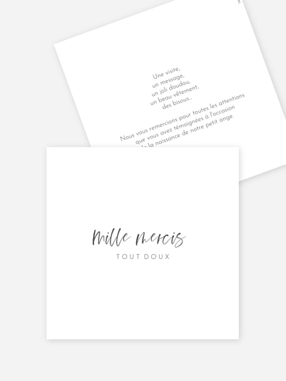 Carte remerciement naissance Mille mercis