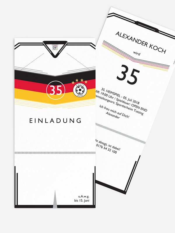 Geburtstagseinladung Trikot