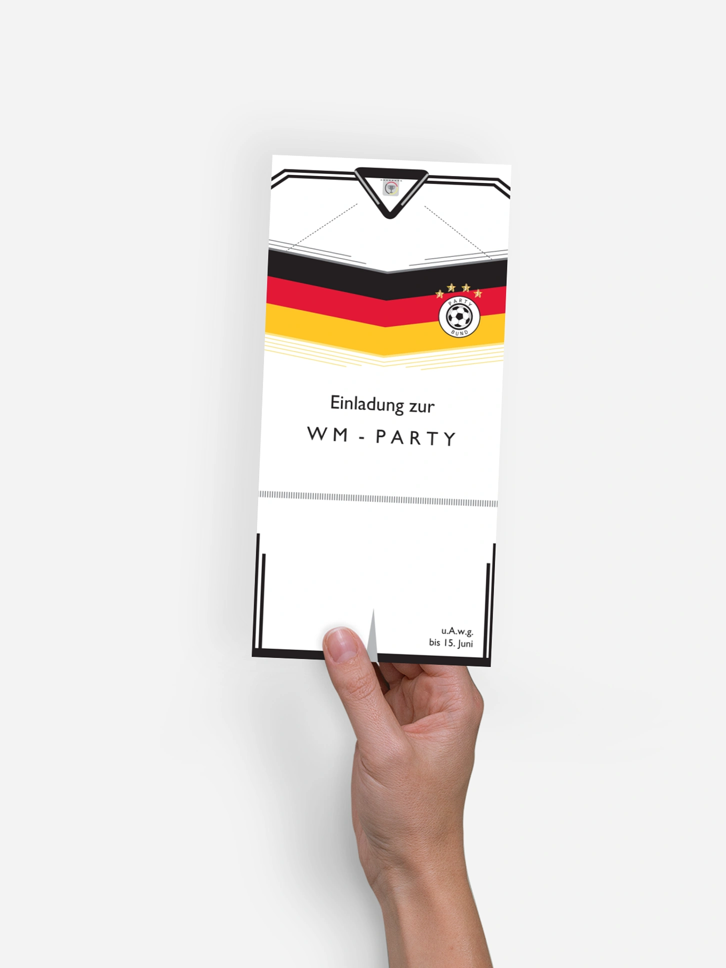Partyeinladung Trikot