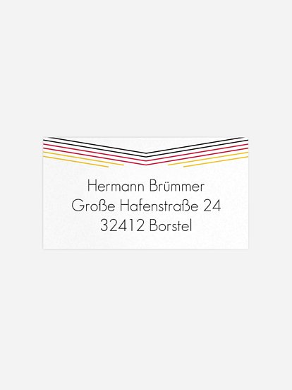 Empfängeraufkleber Geburtstag Trikot