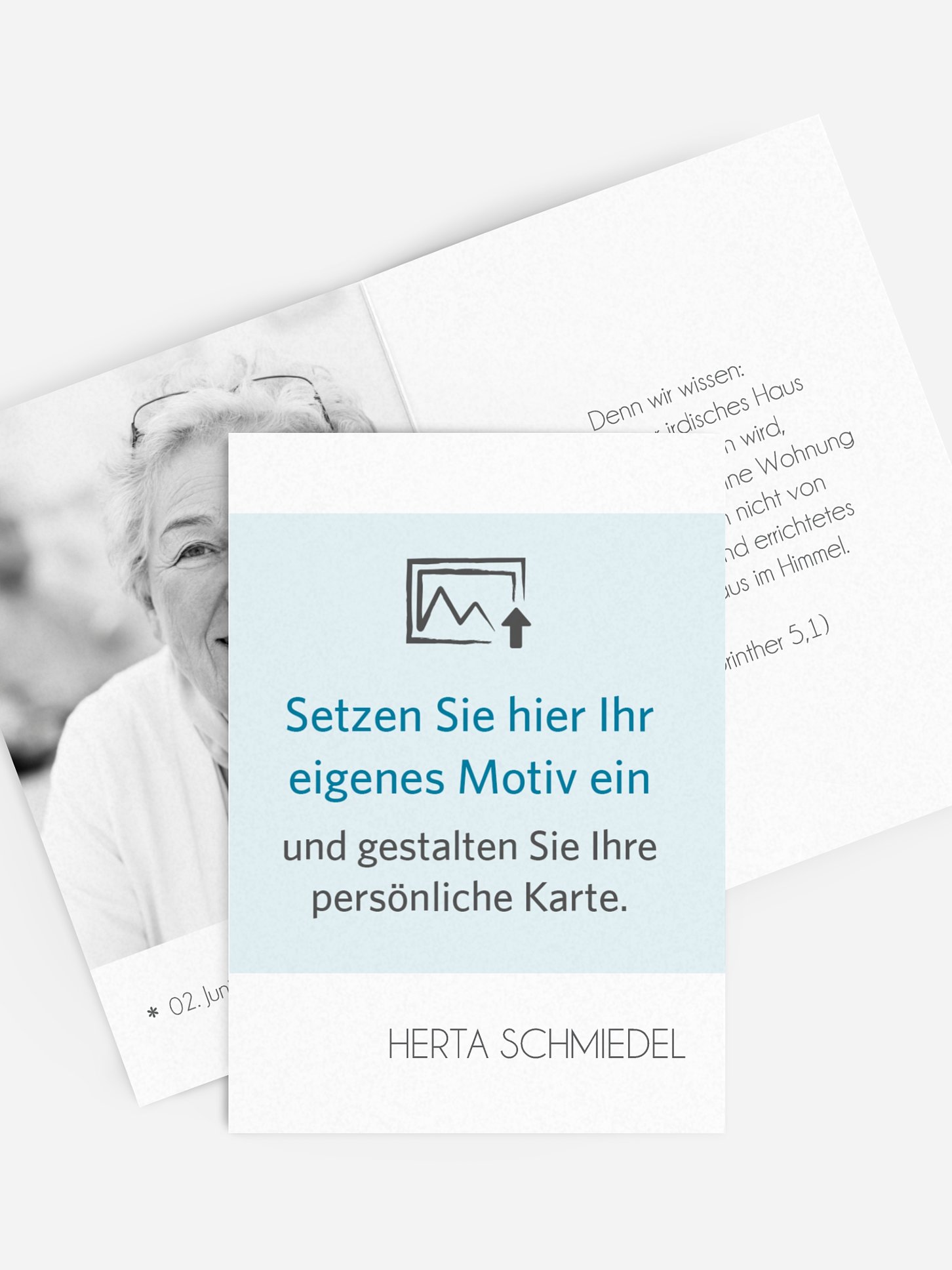 Sterbebild Persönliche Note