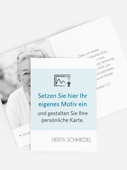 Sterbebild Persönliche Note