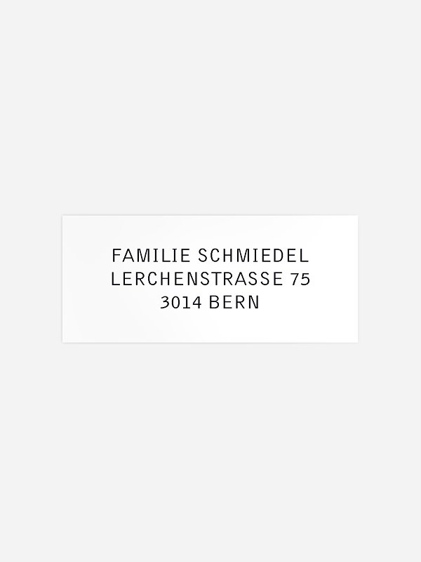 Absenderaufkleber Trauer Gestaltungsfreiheit
