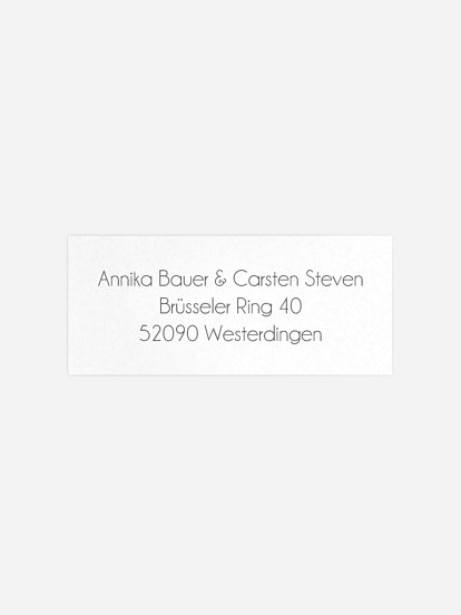 Absenderaufkleber Hochzeit Gestaltungsfreiheit