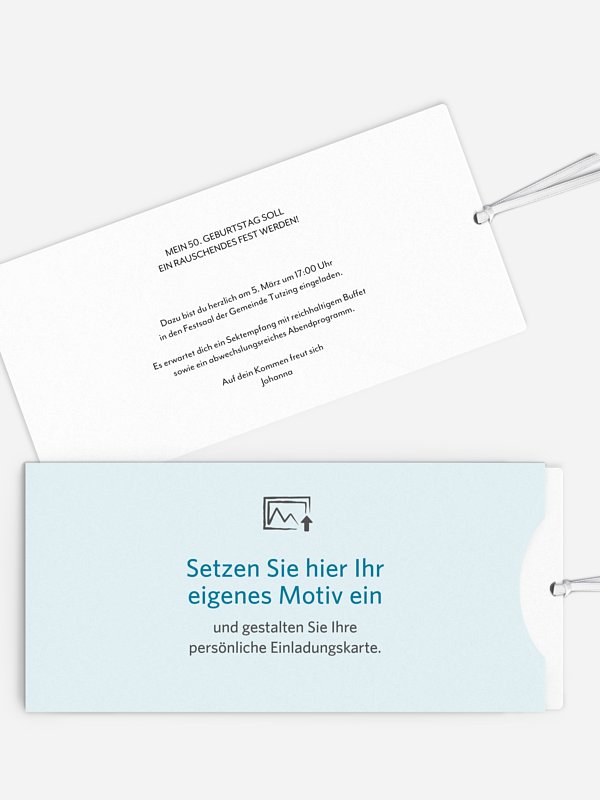 Einladung 50. Geburtstag Gestaltungsfreiheit