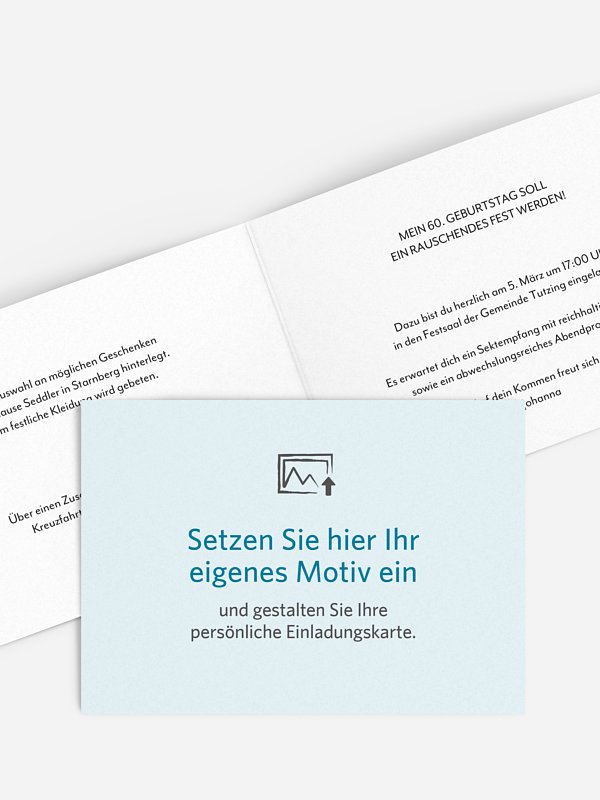 Einladung 60. Geburtstag Gestaltungsfreiheit
