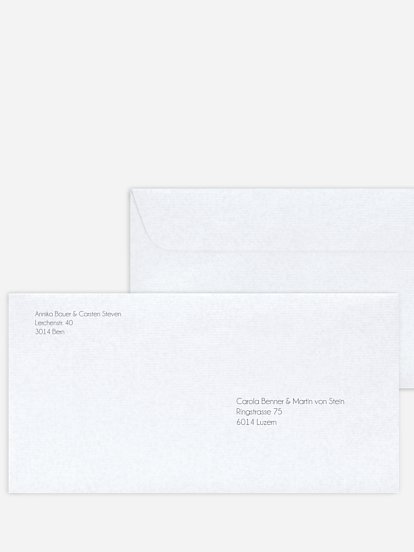 Bedruckter Briefumschlag Hochzeit Gestaltungsfreiheit