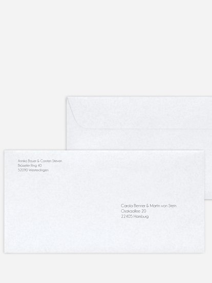 Bedruckter Briefumschlag Hochzeit Gestaltungsfreiheit