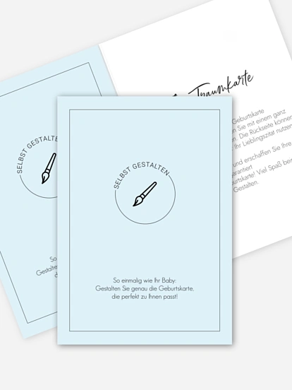 Geburtskarte Gestaltungsfreiheit