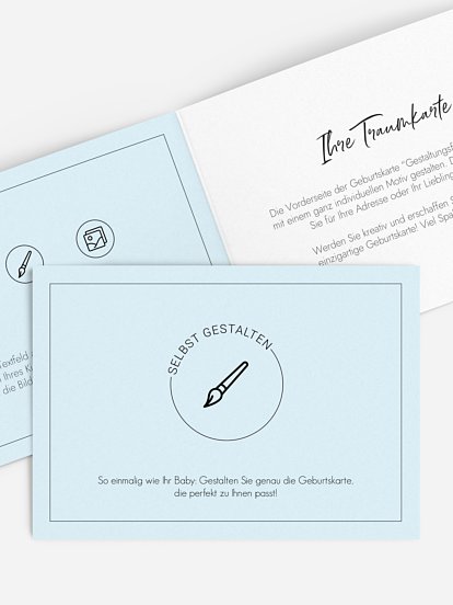 Geburtskarte Gestaltungsfreiheit