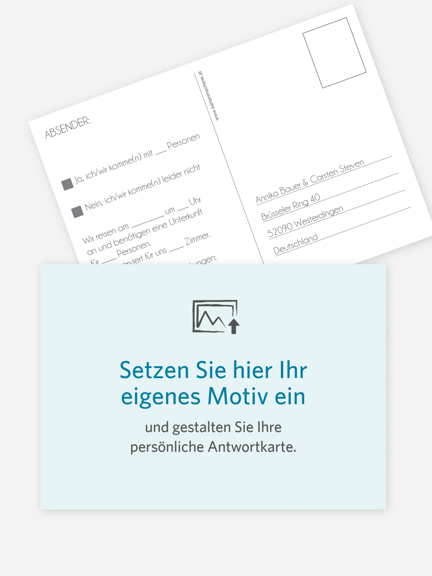 Antwortkarte Hochzeit Gestaltungsfreiheit