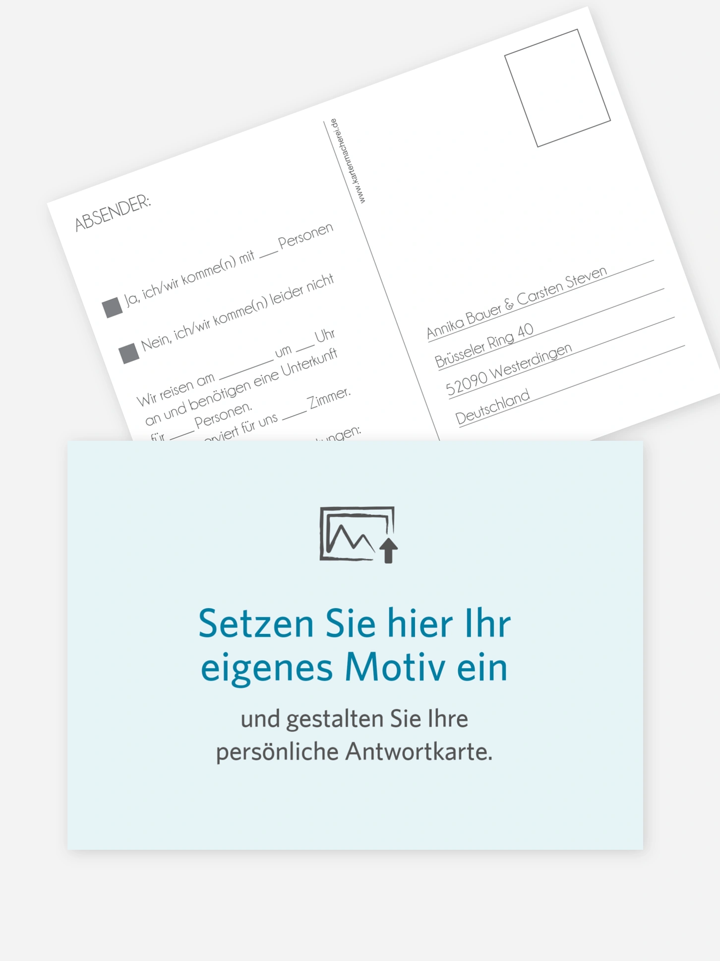 Antwortkarte Hochzeit Gestaltungsfreiheit