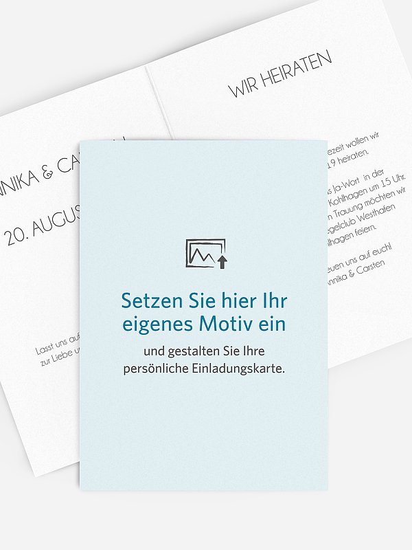Hochzeitseinladung Gestaltungsfreiheit