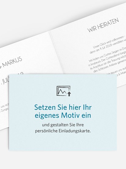 Hochzeitseinladung Gestaltungsfreiheit