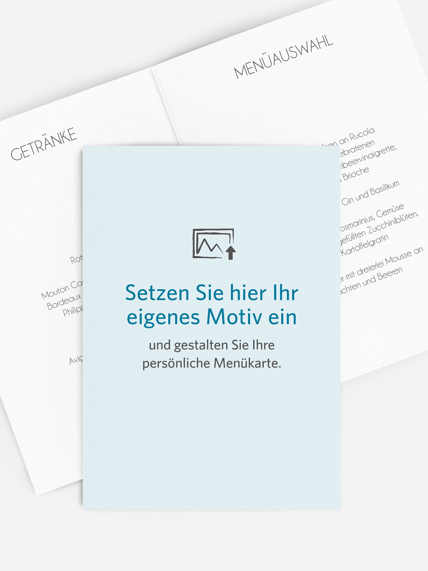 Menükarte Hochzeit Gestaltungsfreiheit