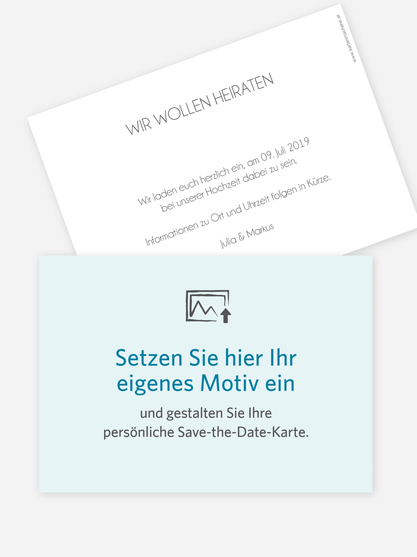Save-the-Date Karte Gestaltungsfreiheit