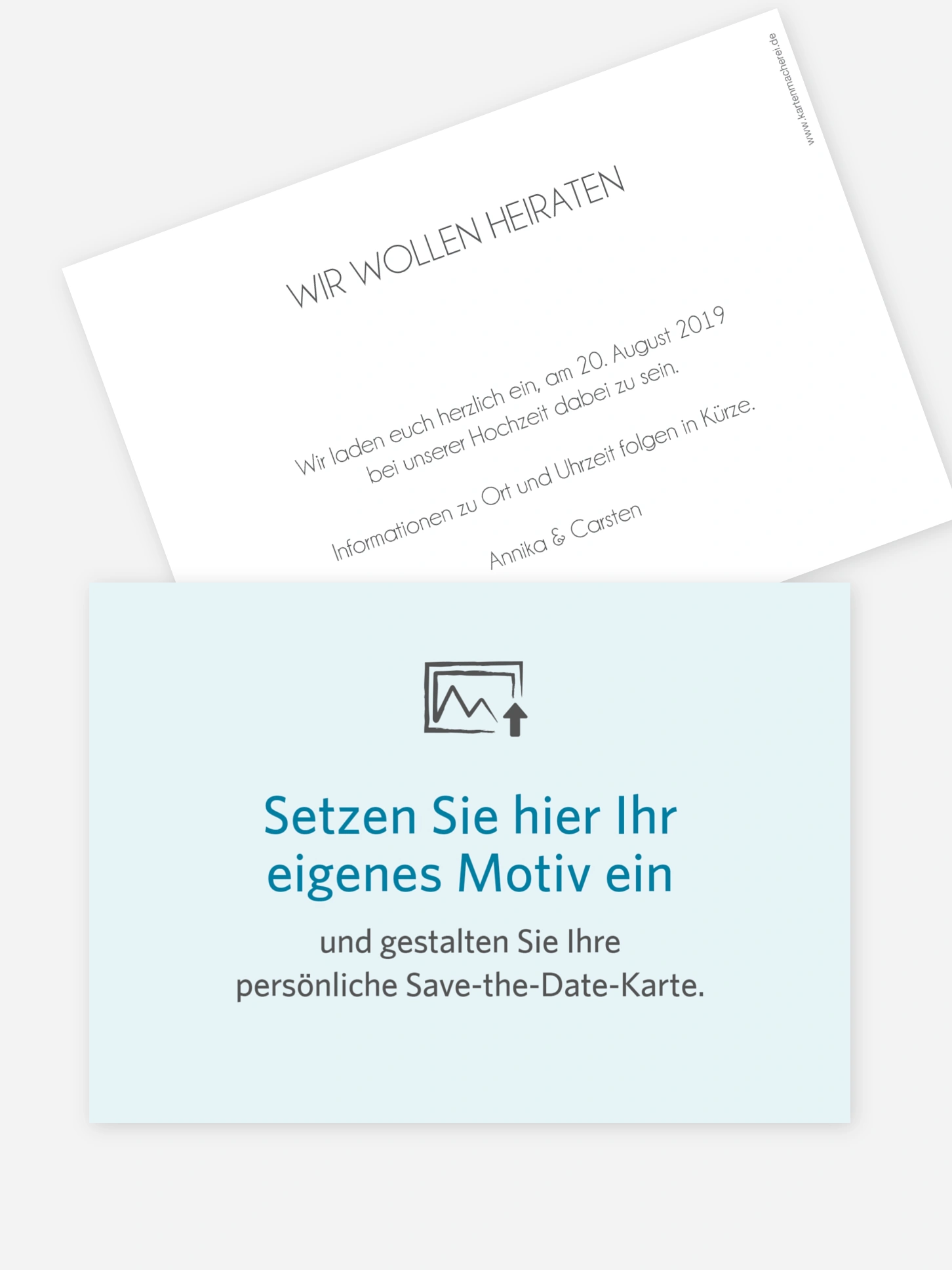 Save-the-Date Karte Gestaltungsfreiheit