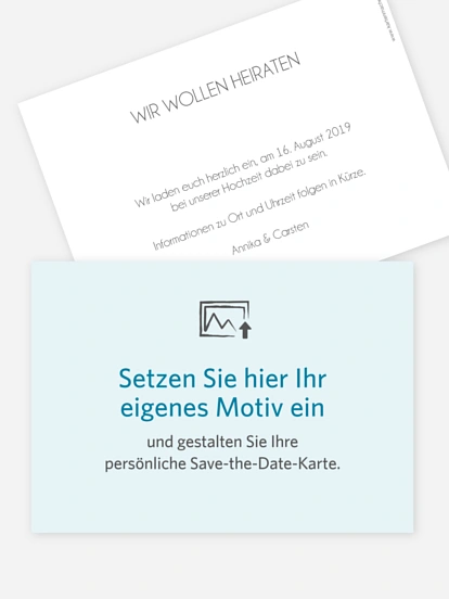 Save-the-Date Karte Gestaltungsfreiheit