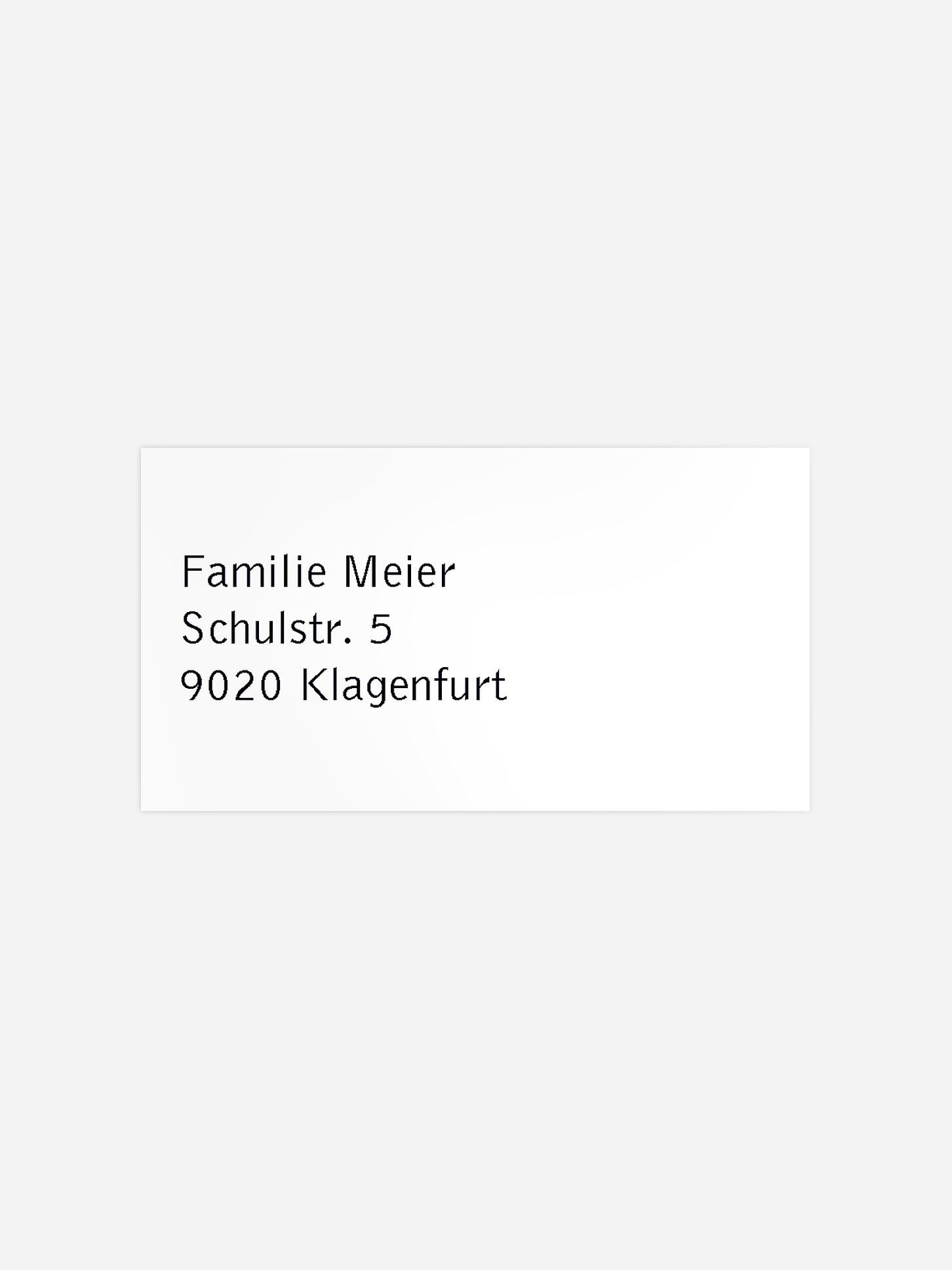 Empfängeraufkleber Trauer Gestaltungsfreiheit