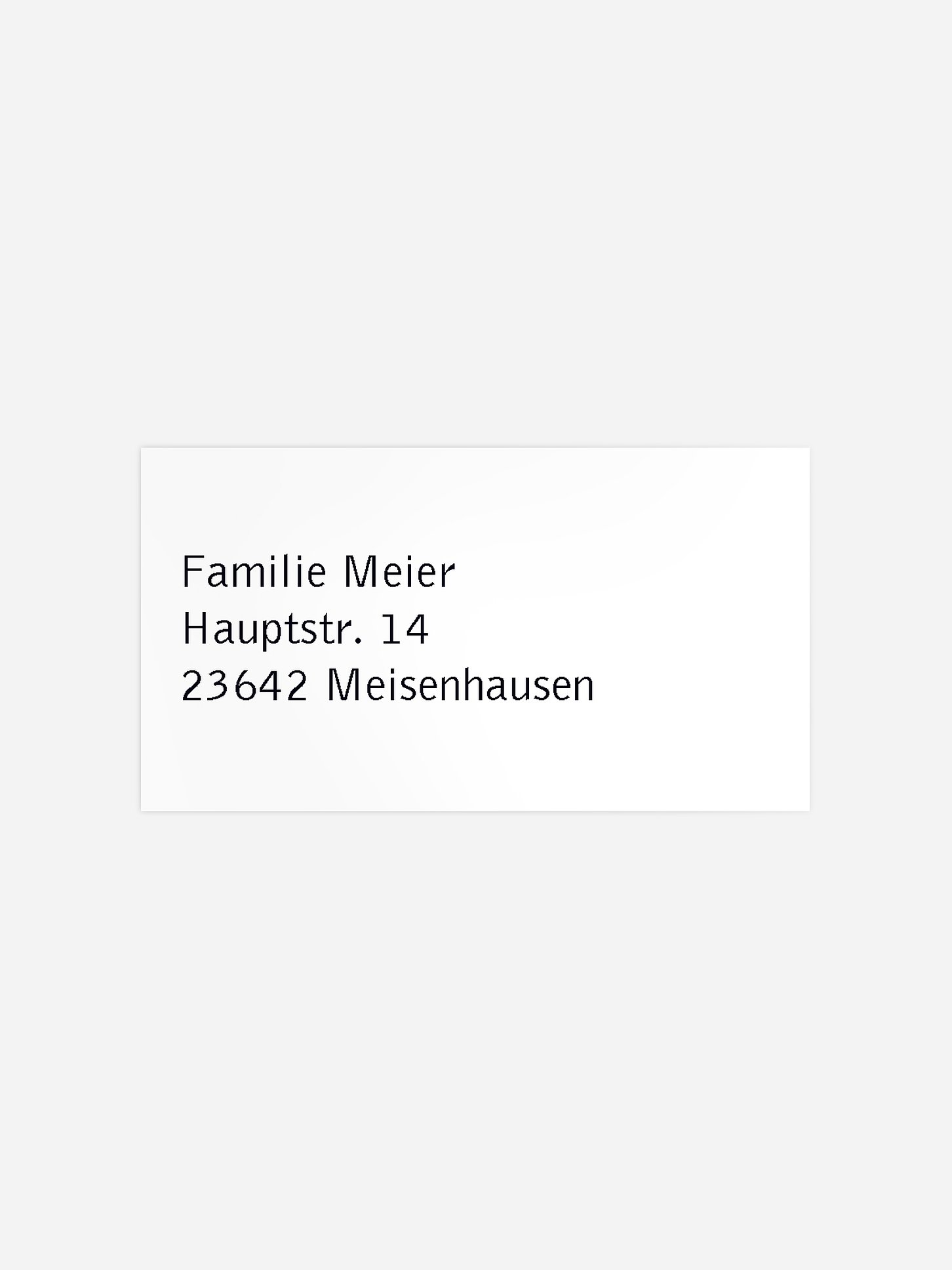Empfängeraufkleber Trauer Gestaltungsfreiheit