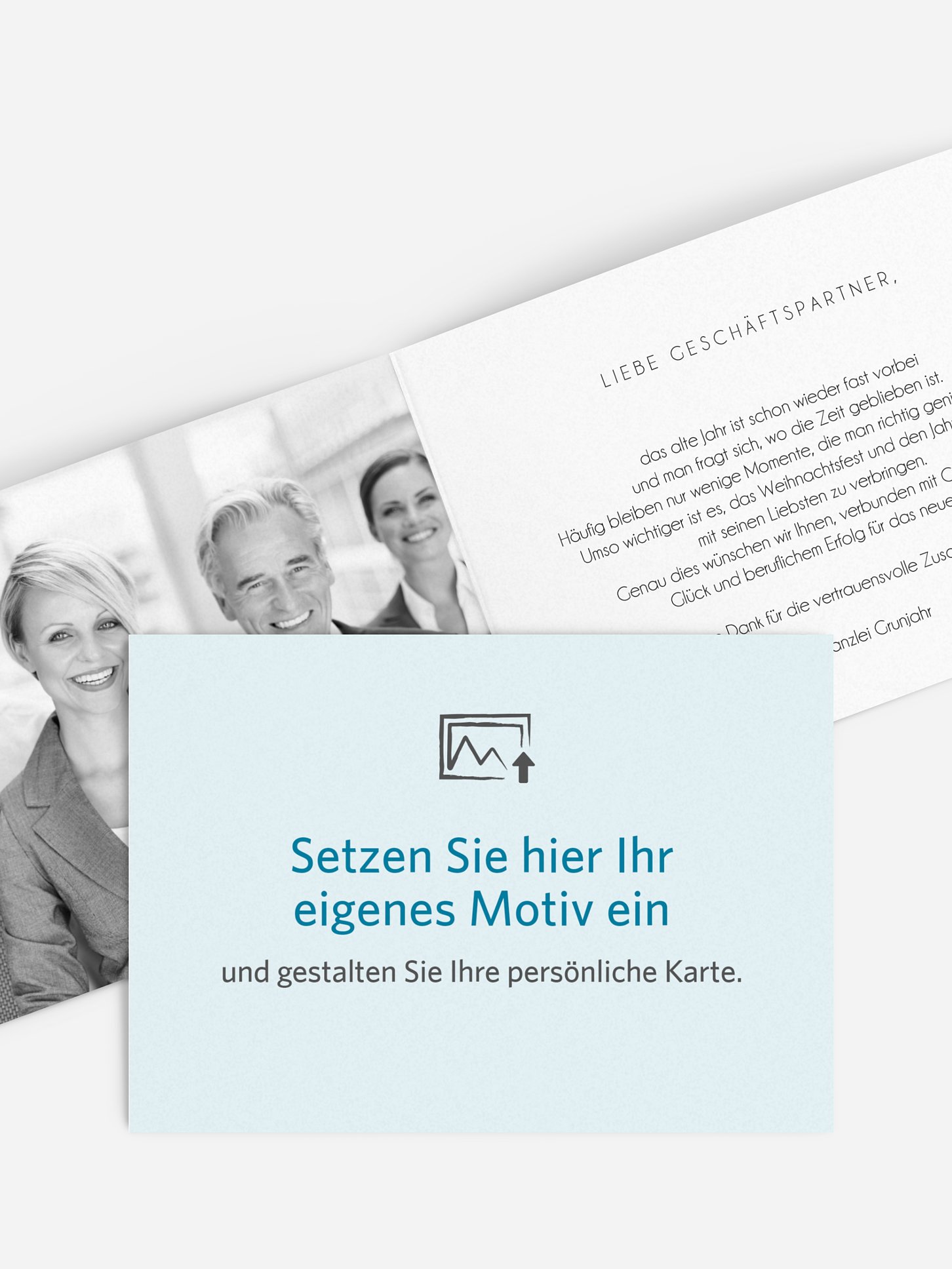Geschäftliche Weihnachtskarte Gestaltungsfreiheit
