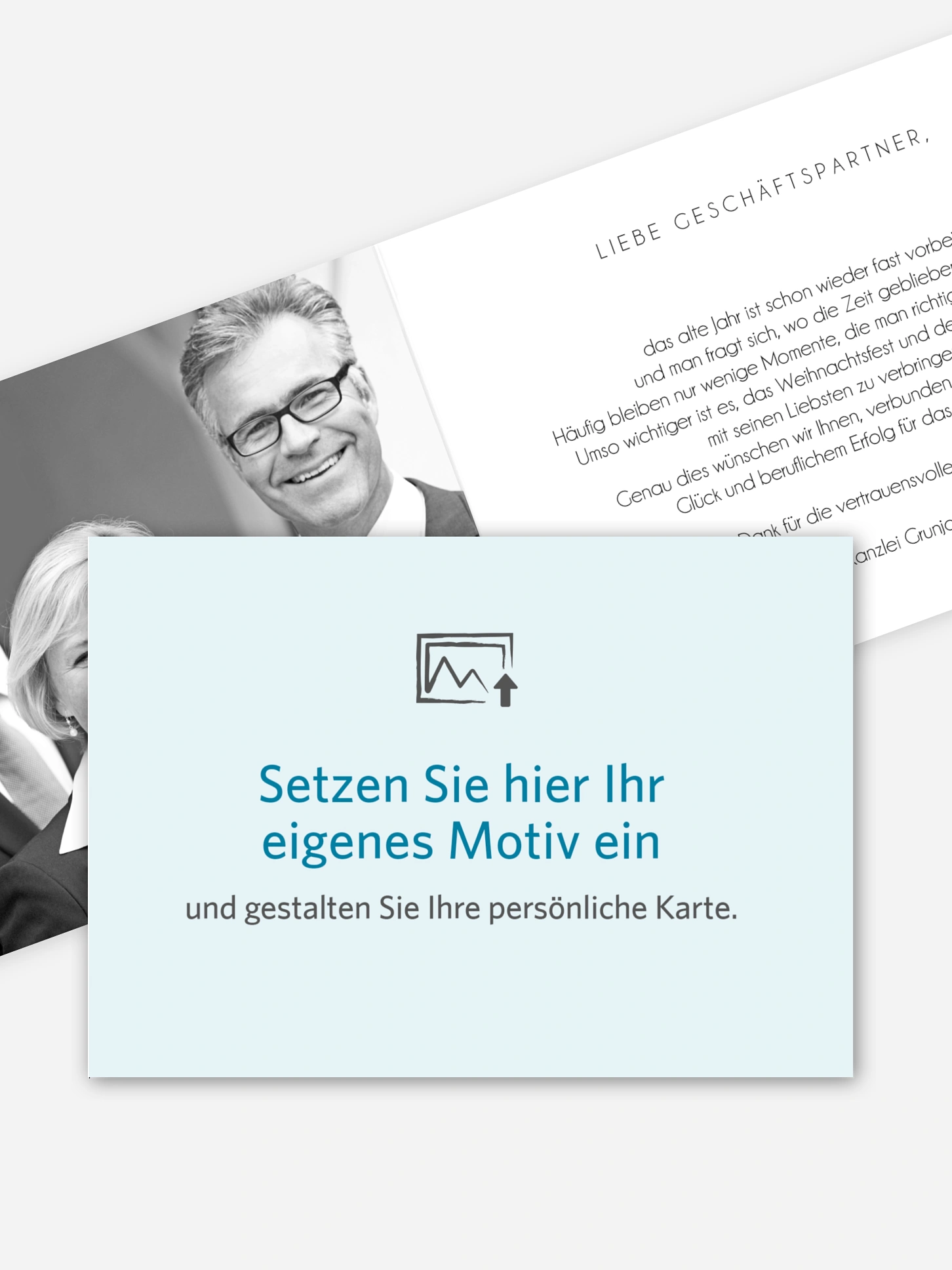 Geschäftliche Weihnachtskarte Gestaltungsfreiheit