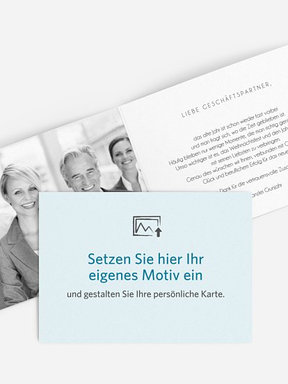 Geschäftliche Weihnachtskarte Gestaltungsfreiheit