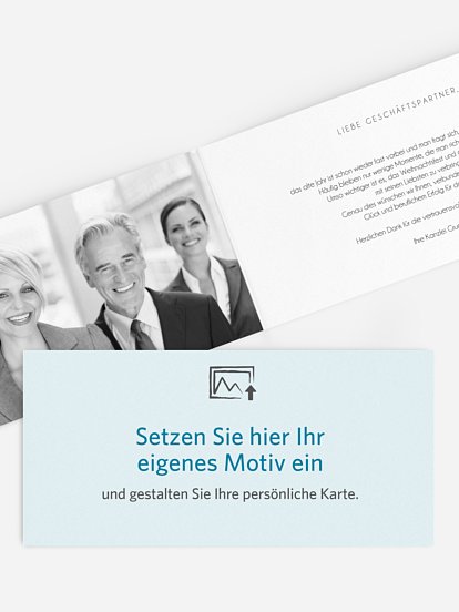Geschäftliche Weihnachtskarte Gestaltungsfreiheit