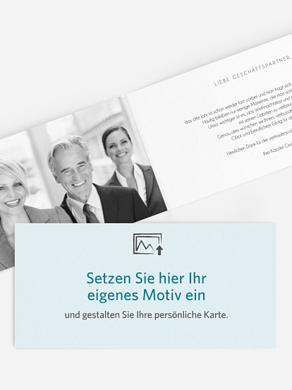 Geschäftliche Weihnachtskarte Gestaltungsfreiheit