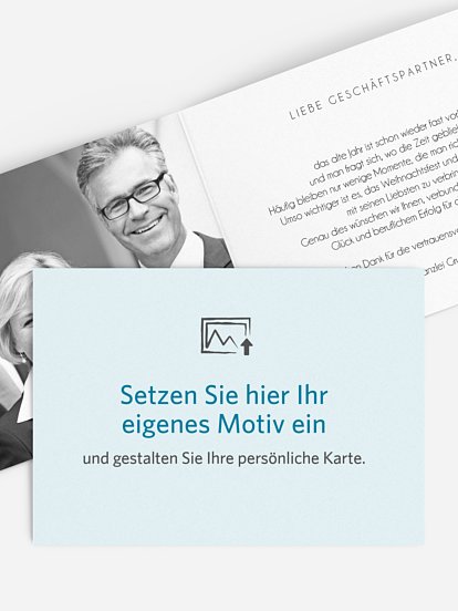 Geschäftliche Weihnachtskarte Gestaltungsfreiheit