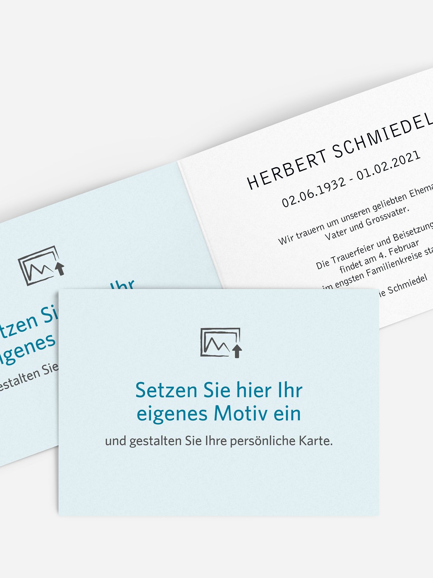 Trauerkarte Gestaltungsfreiheit