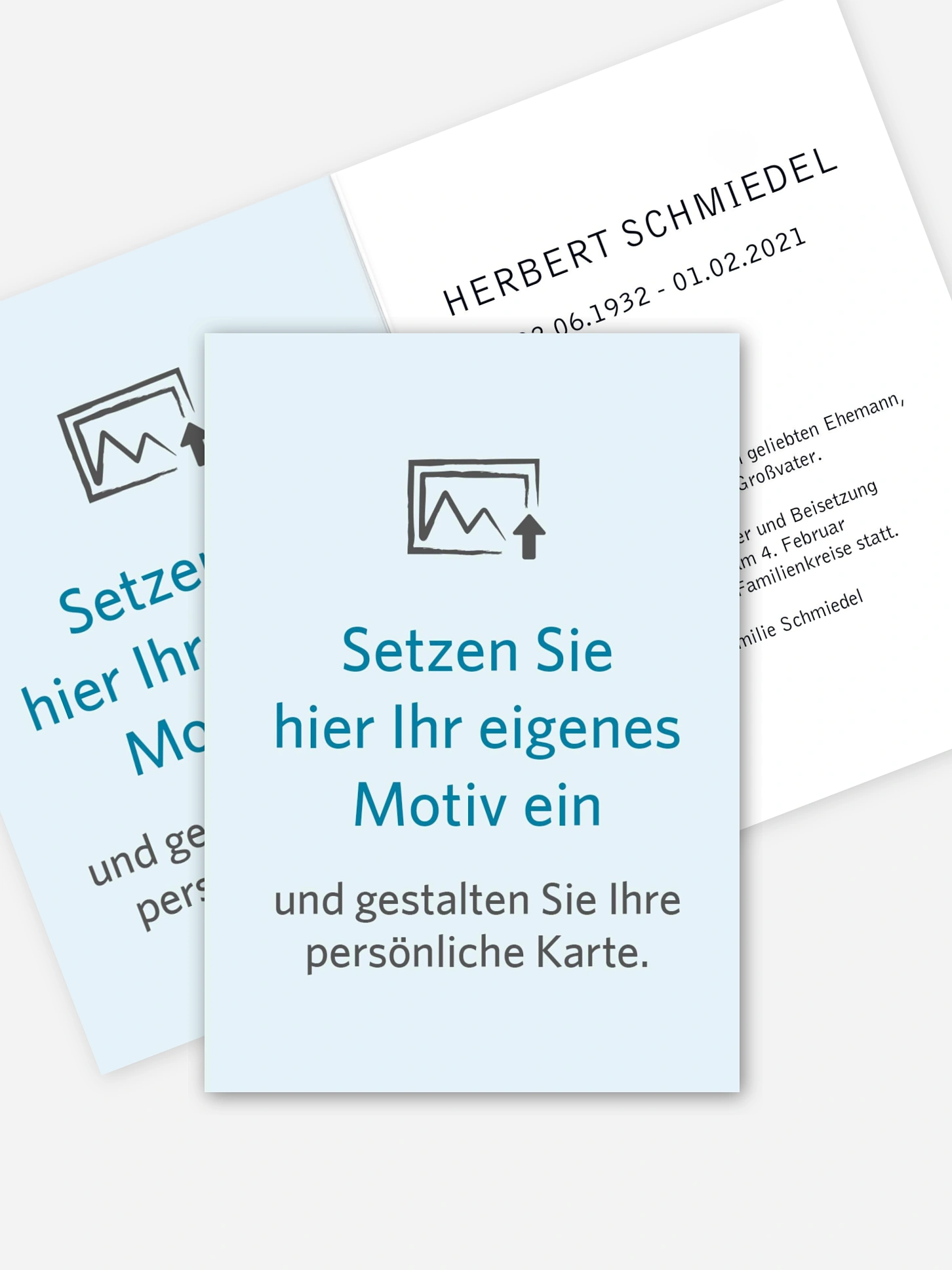 Trauerkarte Gestaltungsfreiheit