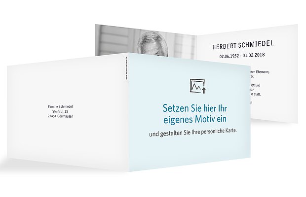 Trauerkarte Gestaltungsfreiheit
