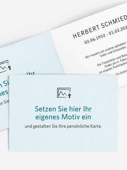Trauerkarte Gestaltungsfreiheit