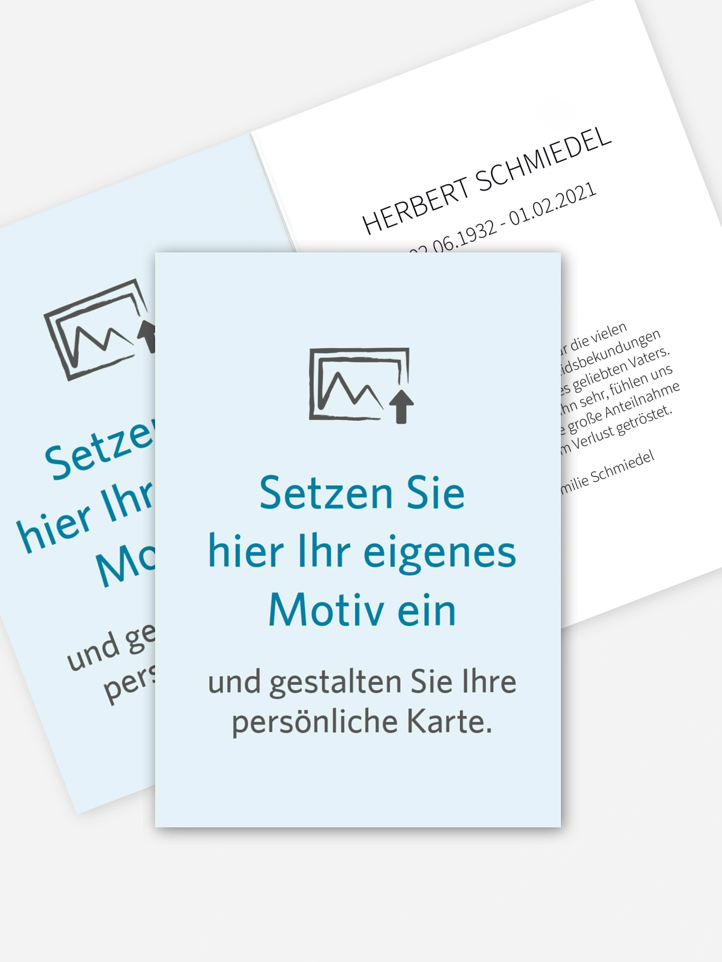 Trauerdanksagung Gestaltungsfreiheit