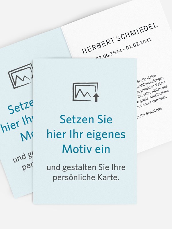 Trauerdanksagung Gestaltungsfreiheit