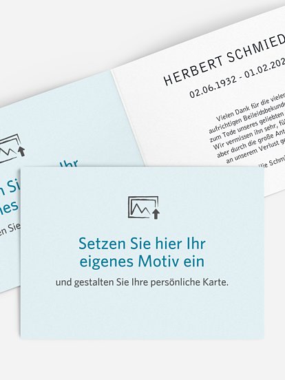 Danksagungskarten Trauer Dankeskarten Individuell Karten Schlicht Schwarz/Weiß 