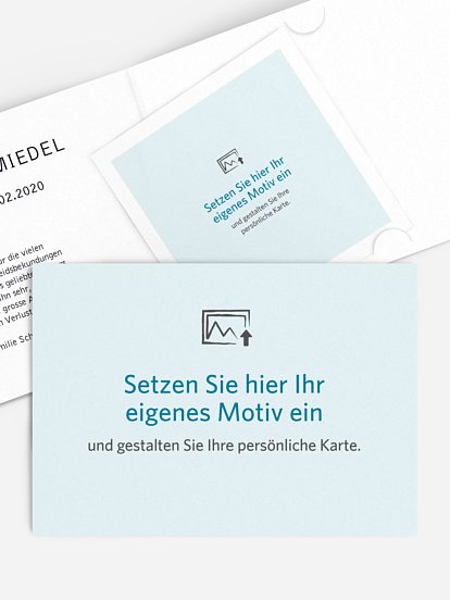 Trauerdanksagung Gestaltungsfreiheit