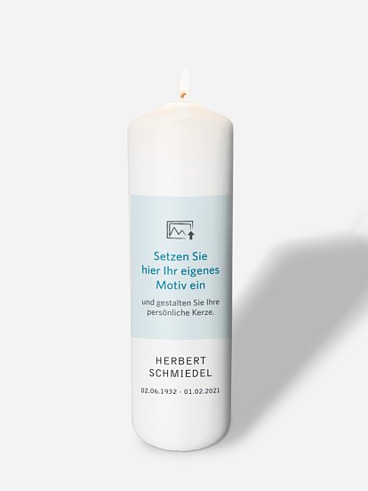 Trauerkerze Gestaltungsfreiheit