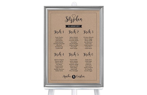 Sitzplan Plakat Piktogramm