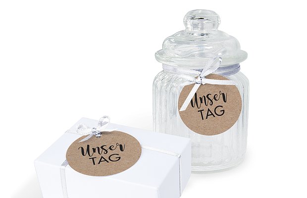 Anhänger mit Band zur Hochzeit Piktogramm