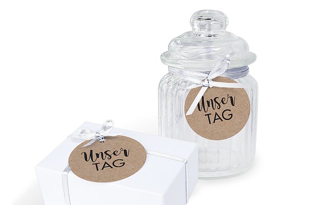 Anhänger mit Band zur Hochzeit Piktogramm